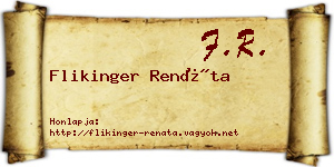 Flikinger Renáta névjegykártya